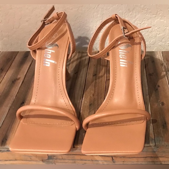 SHEIN Square Toe Tan/Nude Strappy Stiletto Heels - Size 6 - Picture 5 of 13
